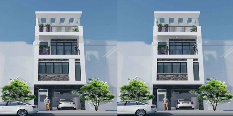 Mẫu nhà phố đẹp hiện đại mặt tiền 4m