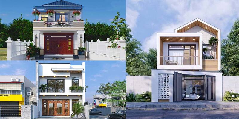 mẫu nhà phố đẹp hiện đại mặt tiền 5m