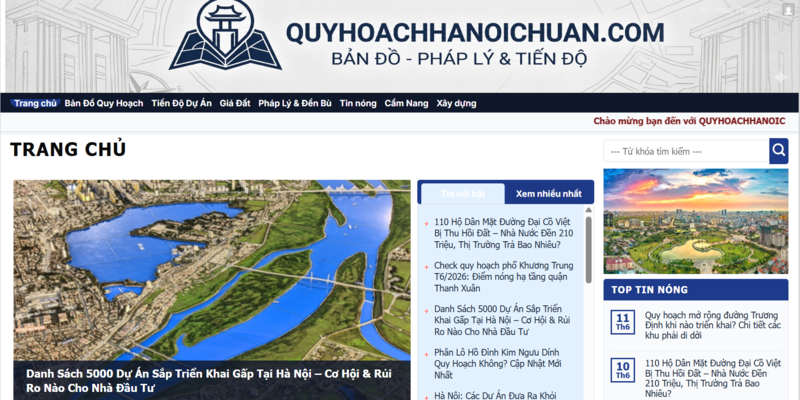 Check quy hoạch Hà Nội online trên các trang uy tín như Quy Hoạch Hà Nội Chuẩn