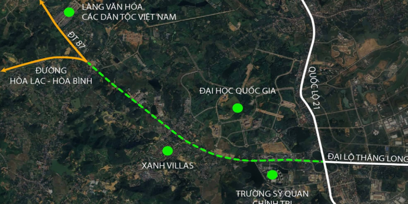 Bản đồ quy hoạch Đại lộ Thăng Long kéo dài