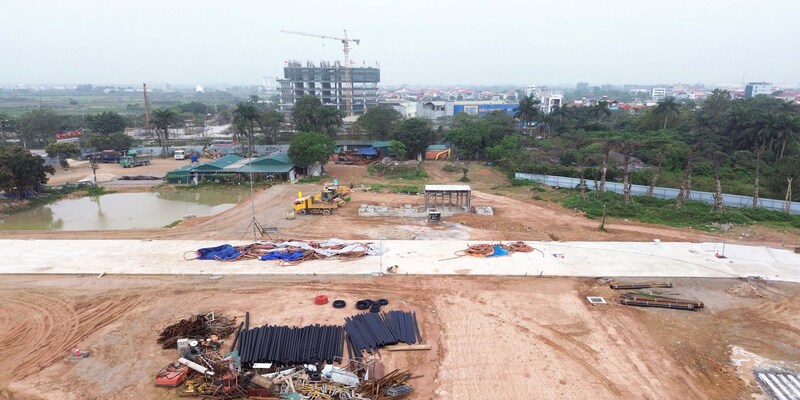 Thực tế công trường và tiến độ bến xe Đông Anh hiện nay