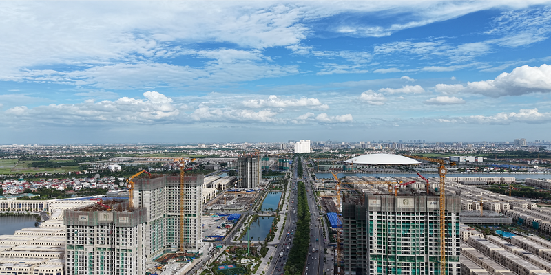 Tiến độ Vinhomes Global Gate - tình hình thi công thực tế các khu vực