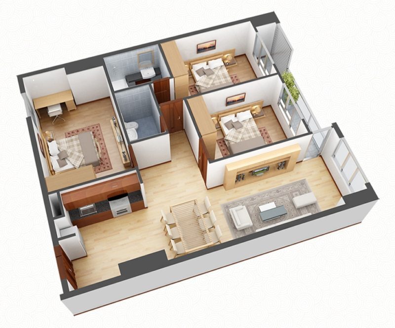 Mặt bằng giá căn hộ 3 phòng ngủ Hà Nội