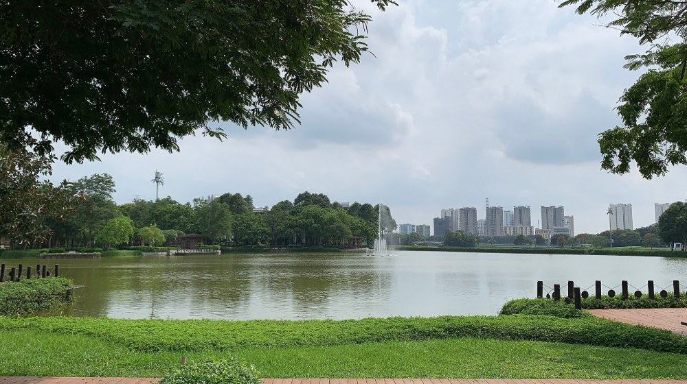 Hồ trong công viên Yên Sở, phường Yên Sở, Hà Nội