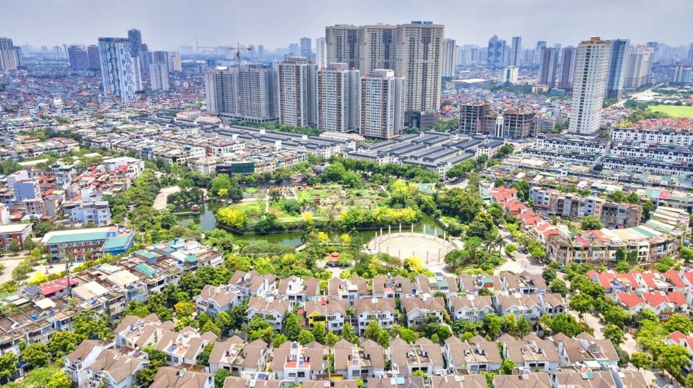 Khu đô thị Văn Phú nhìn từ trên cao, phường Kiến Hưng