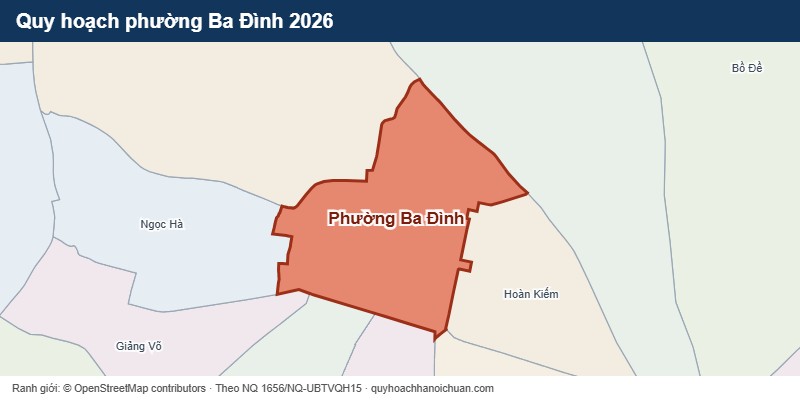 Quy hoạch phường Ba Đình 2026 – bản đồ ranh giới