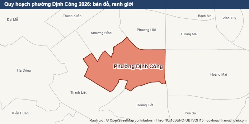 Quy hoạch phường Định Công 2026
