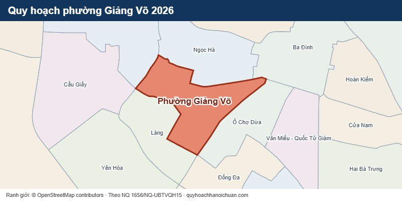 Quy hoạch phường Giảng Võ 2026 – bản đồ ranh giới