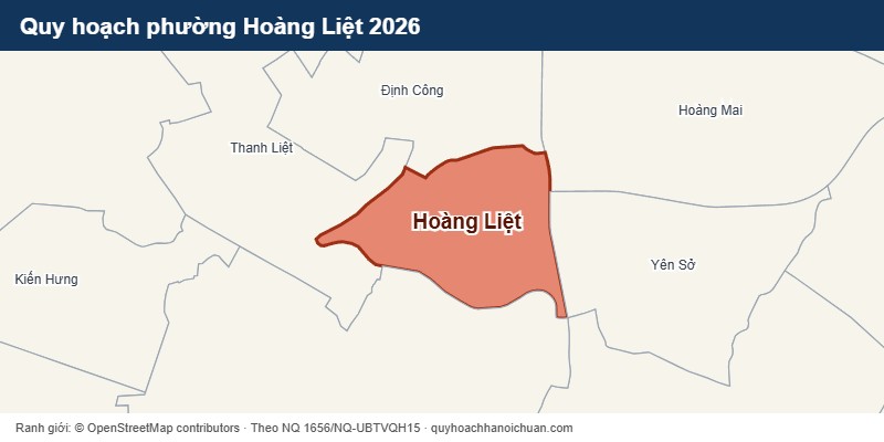 Quy hoạch phường Hoàng Liệt 2026 – bản đồ ranh giới