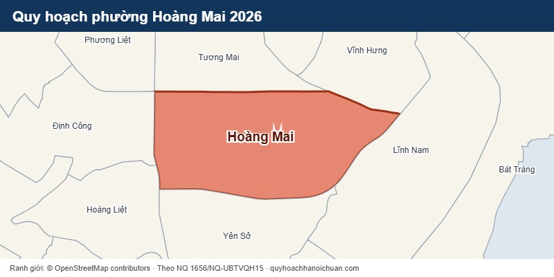 Quy hoạch phường Hoàng Mai 2026 – bản đồ ranh giới
