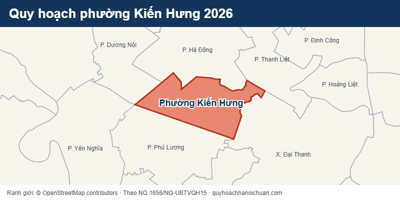 Quy hoạch phường Kiến Hưng 2026 – bản đồ ranh giới