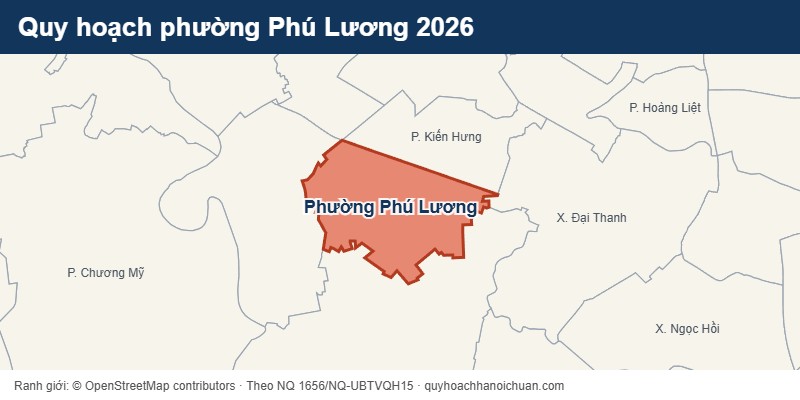 Quy hoạch phường Phú Lương 2026 – bản đồ ranh giới
