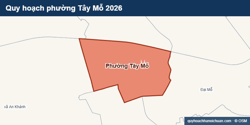 Quy hoạch phường Tây Mỗ 2026