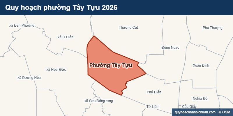 Quy hoạch phường Tây Tựu 2026