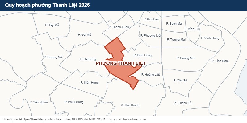 Quy hoạch phường Thanh Liệt 2026 - bản đồ ranh giới