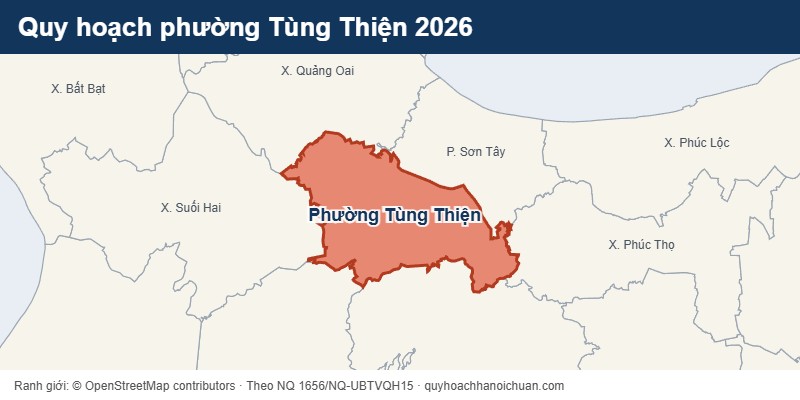 Quy hoạch phường Tùng Thiện 2026 – bản đồ ranh giới