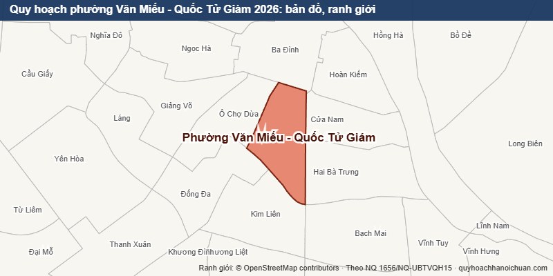 Quy hoạch phường Văn Miếu - Quốc Tử Giám 2026