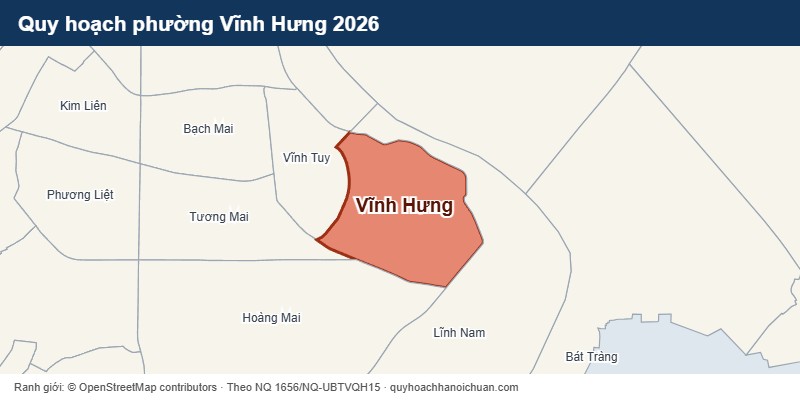Quy hoạch phường Vĩnh Hưng 2026 – bản đồ ranh giới