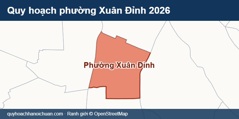 Quy hoạch phường Xuân Đỉnh 2026